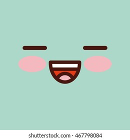 face emoticons design with expressions , vector illustration eps10 graphic