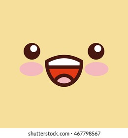 face emoticons design with expressions , vector illustration eps10 graphic