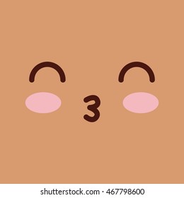 face emoticons design with expressions , vector illustration eps10 graphic