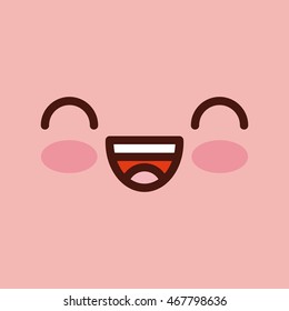 face emoticons design with expressions , vector illustration eps10 graphic