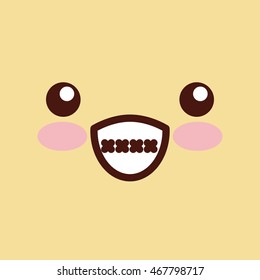 face emoticons design with expressions , vector illustration eps10 graphic