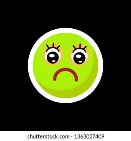  Face with emotions. Icon. On separate layers. Vector illustration.