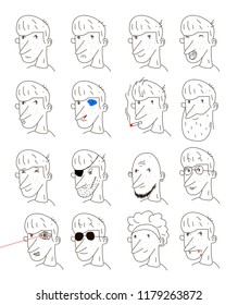 
face emotions man
