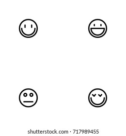 Face emotions vector icon set