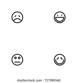 Face emotions vector icon set