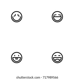 Face emotions vector icon set