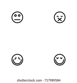 Face emotions vector icon set