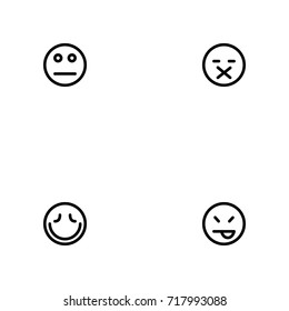 Face emotions vector icon set