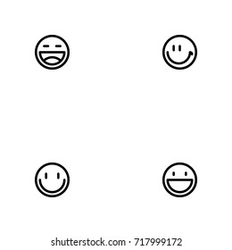 Face emotions vector icon set