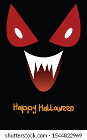 The face of evil black cat for halloween.