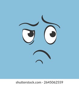 Face expression avatar collection with cartoon emoji reaction colorful child background head emotion human drawing cute person fun mood tears psychology funny concept kid vertical vector