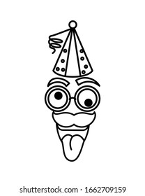face expression comic, fools day vector illustration design