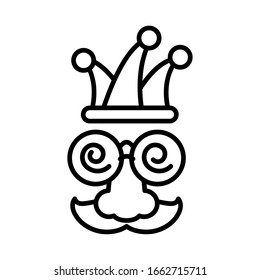 face expression comic, fools day vector illustration design