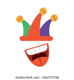 face expression comic, fools day vector illustration design