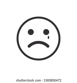 Face expression emoji isolated on white background EPS Vector