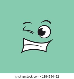 Face Expression Emoticon , vector illustration design
