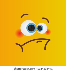 Face Expression Emoticon , vector illustration design