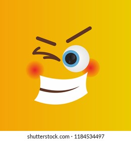Face Expression Emoticon , vector illustration design