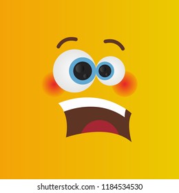 Face Expression Emoticon , vector illustration design