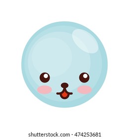face expression kawaii isolated vector illustration design vector illustration design