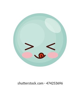 face expression kawaii isolated vector illustration design