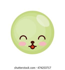 face expression kawaii isolated vector illustration design