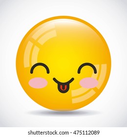 face expression kawaii isolated vector illustration design vector illustration design