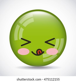 face expression kawaii isolated vector illustration design vector illustration design