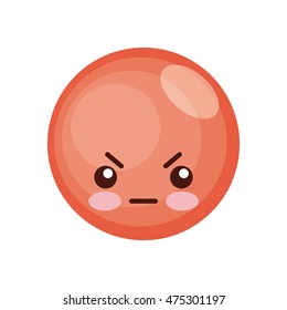 face expression kawaii isolated vector illustration design