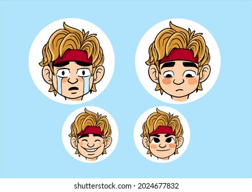 Face and Expression Male vector