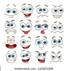 face expression set. vector illustration emoticon cartoon.