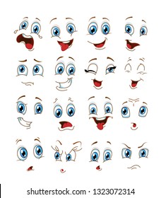 face expression set. vector illustration emoticon cartoon.