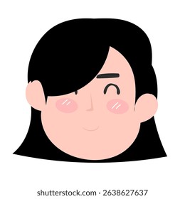 Face expression woman and man cartoon character