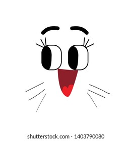 Face expressions design for print or use as poster, flyer, card or T shirt