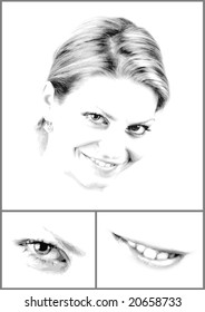 Face, eye and lips