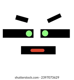 Face, eyes ,mouth pixel, pixel face vector