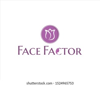 FACE FACTOR LOGO VECTOR ILLUSTRATION