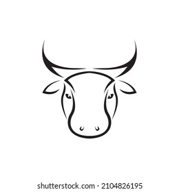 face fat cow logo design vector graphic symbol icon sign illustration creative idea