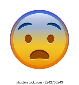 Angesicht in Angst Große Größe des gelben Emoji-Lächelns