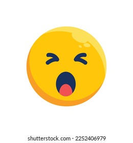 face feeling illustration with flat style