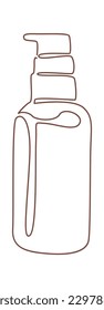 Zeichnung der Gesichtsstiftung in Linienkunst. Vektorgrafik