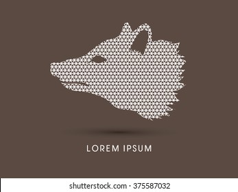 Face Fox designed using line geometric pattern graphic vector.