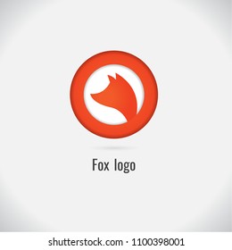 face fox logo white and black. on white background. vector. Illustration. logo. symbol. abstract. design. Animals