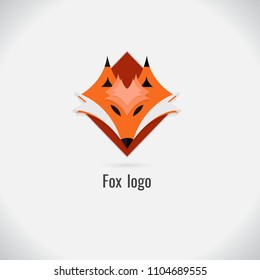 face fox logo white and black. on white background. vector. Illustration. logo. symbol. abstract. design. Animals