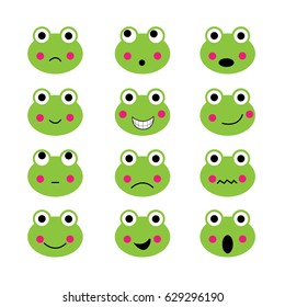 face frog emotion set