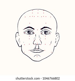 1,009 Acupuncture Points Face Images, Stock Photos & Vectors | Shutterstock