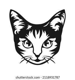 Face funny cat for cutting file.
vector illustration Eps10