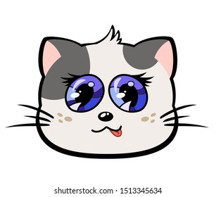 Face of funny spotted cat