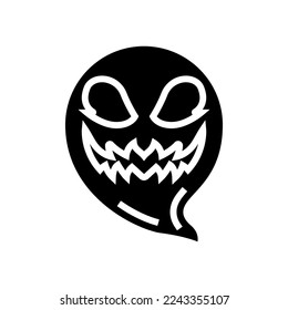 face ghost glyph icon vector. face ghost sign. isolated symbol illustration