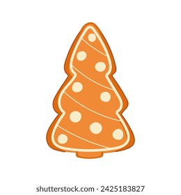 caricatura de pan de jengibre de cara. galleta de caramelo, regalo de mujer, pastel de especias cara de jengibre signo. símbolo aislado ilustración vectorial